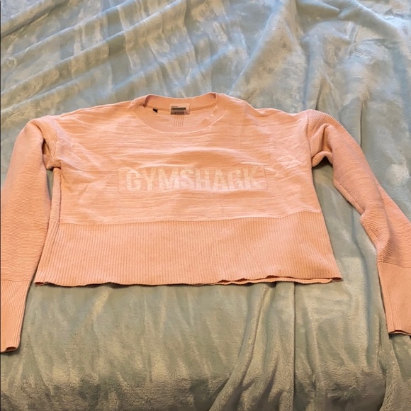 Pink cropped gymshark sweater - worn - Picture 1 of 4